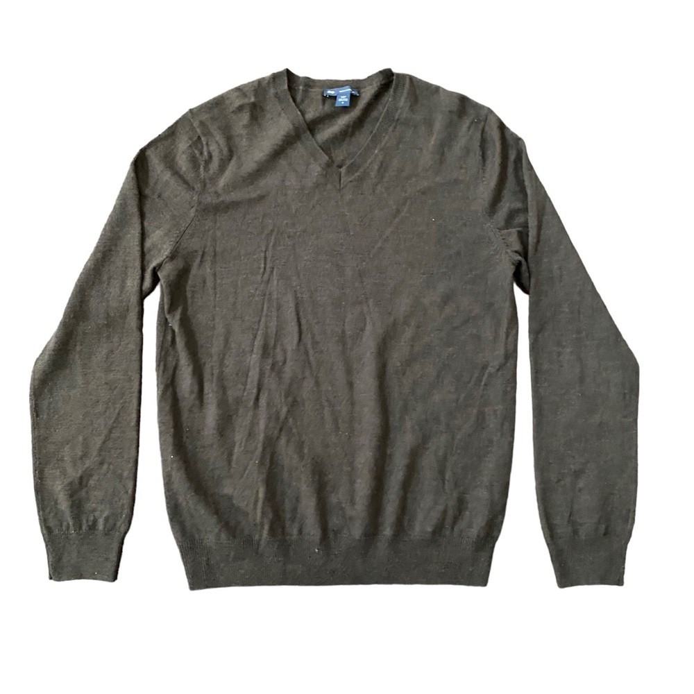 Gap Men’s 100% Italian Merino Wool dark Brown Sweater Size S